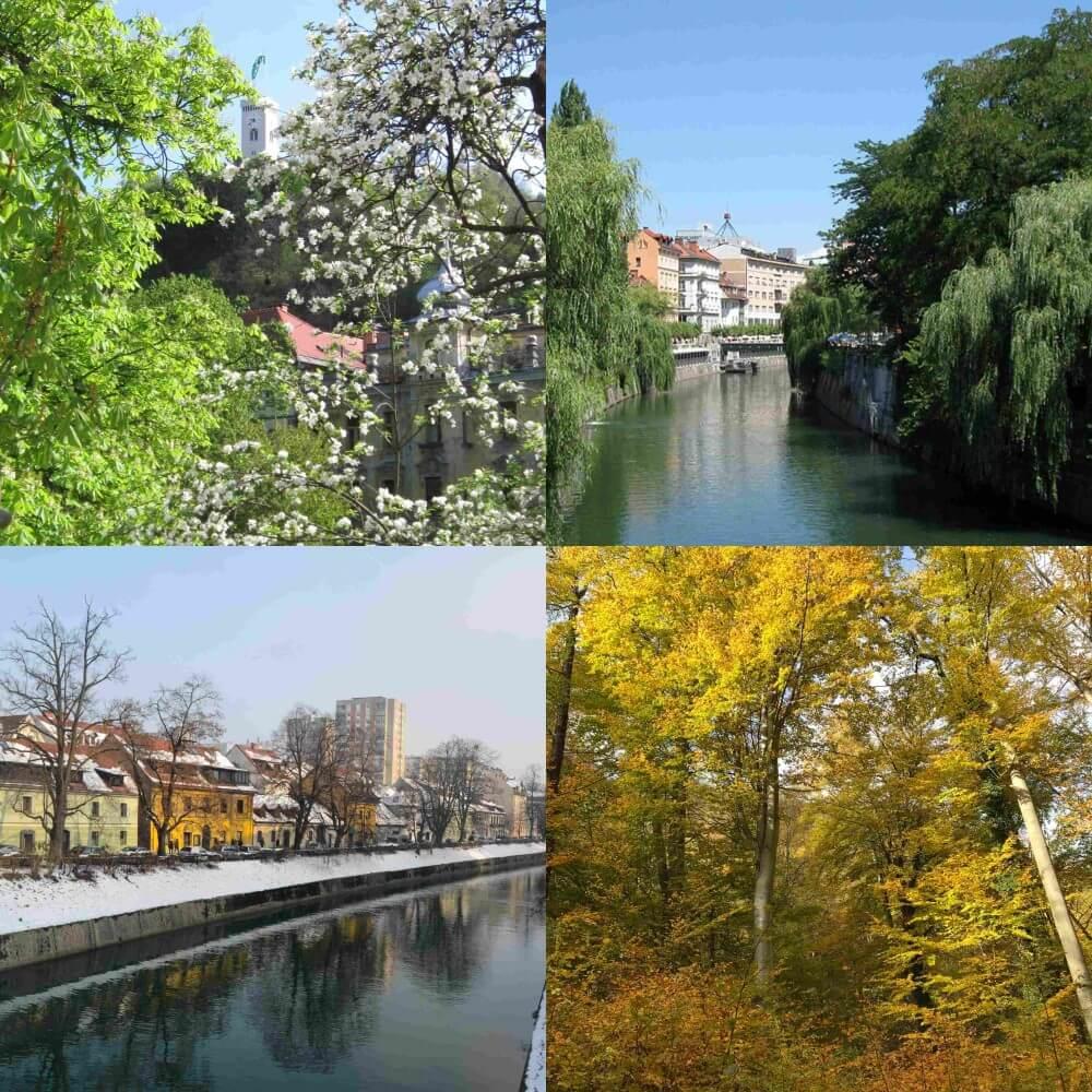 Four seasons in Ljubljana 