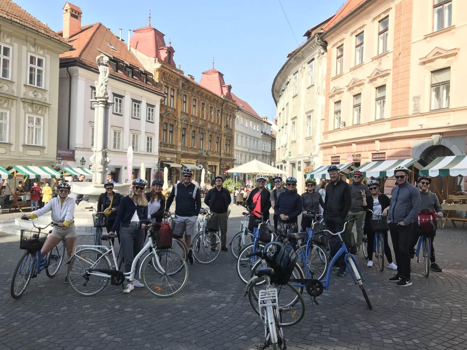 Visit Ljubljana historical city center, Old Square. 